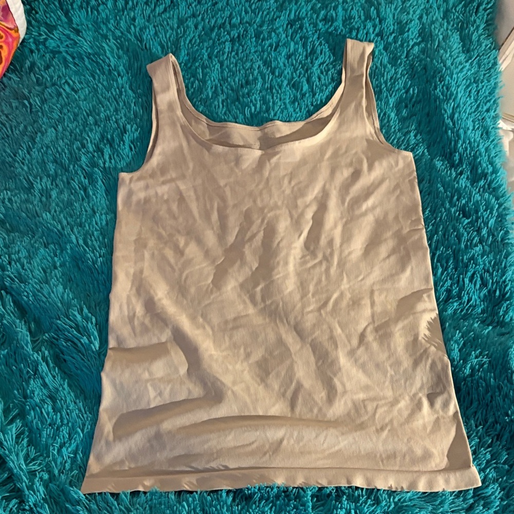 Tahari Beige Stretch Tank Top